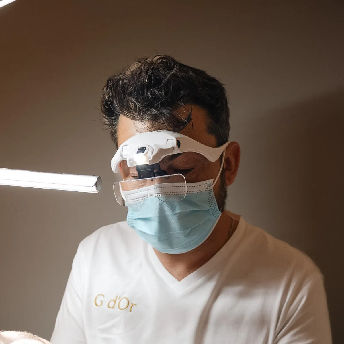 Accueil d'une cliente au studio G d'Or